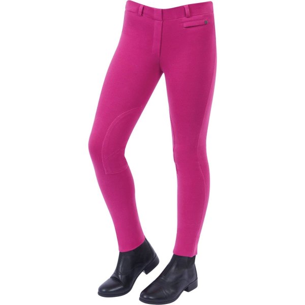 Dublin Childrens/Kids Supa-fit Pull On Knee Patch Jodhpurs 21in Pink 21in