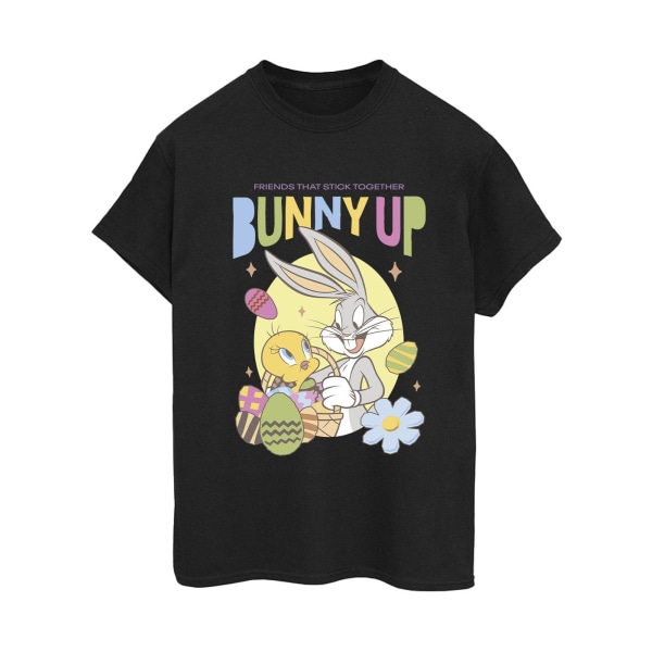 Looney Tunes Dam/Damer Kanin Upp Bomull Pojkvän T-shirt M Black M