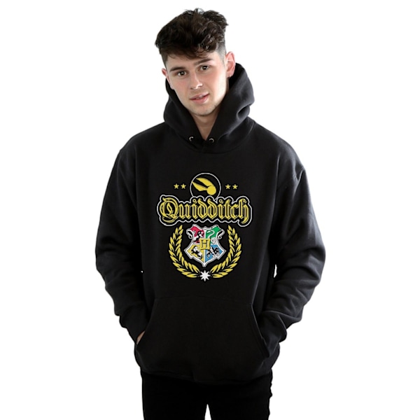 Harry Potter Quidditch Crest Hoodie för män 4XL Svart Black 4XL