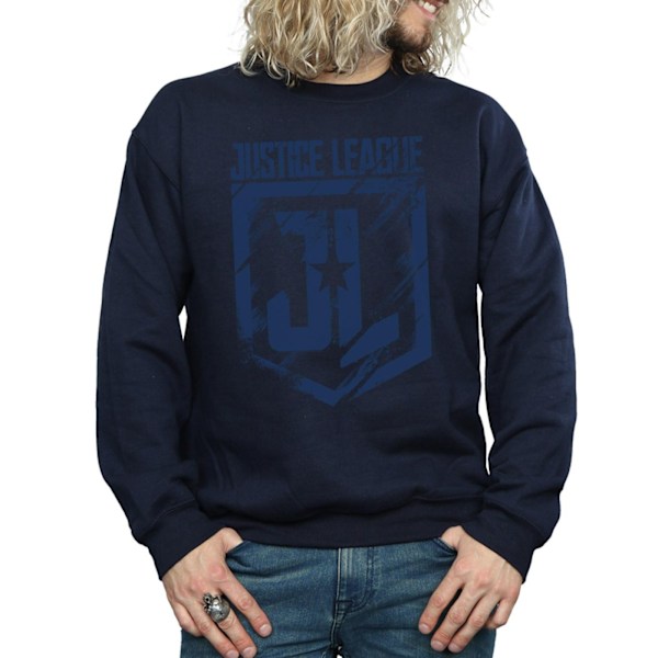 DC Comics Justice League Movie Indigo Logo Sweatshirt XXL Navy Blue XXL