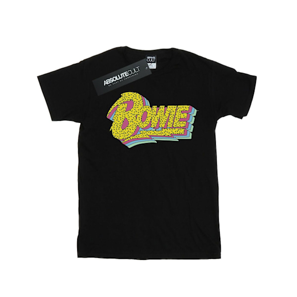 David Bowie Girls Moonlight 90s Logo Bomull T-shirt 5-6 år B Black 5-6 Years