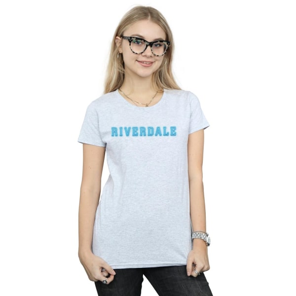 Riverdale dam/dam Neon logotyp bomull T-shirt L Sportgrå Sports Grey L