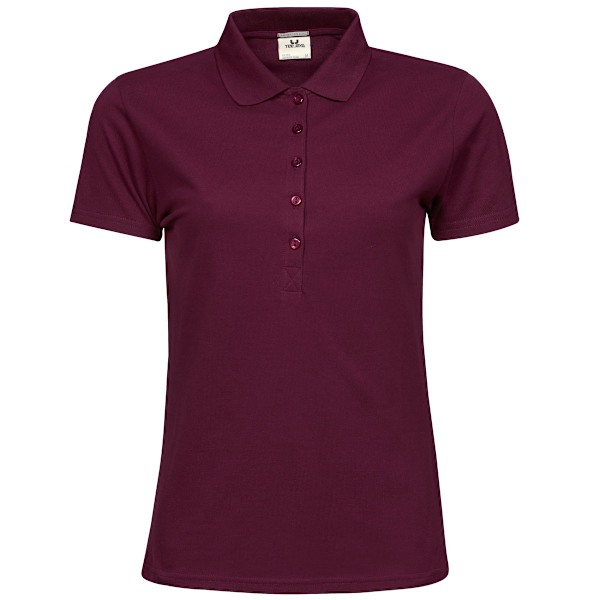 Tee Jays Dam/Damer Lyxig Stretch Kortärmad Polotröja X Wine XL