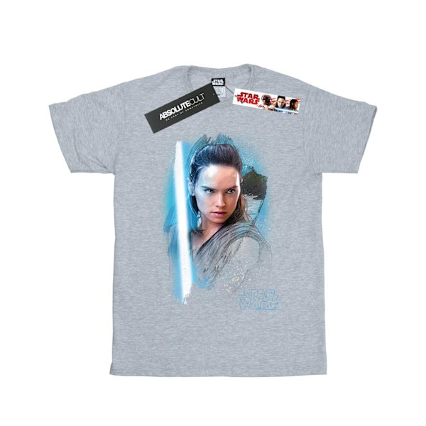 Star Wars: The Last Jedi T-shirt i borstad bomull för flickor, Rey, 12-13 år Sports Grey 12-13 Years