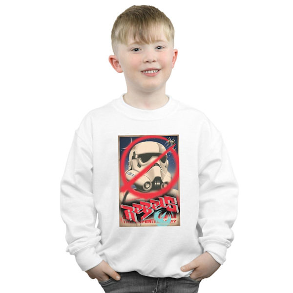 Star Wars Boys Rebels Poster Sweatshirt 12-13 år Vit White 12-13 Years