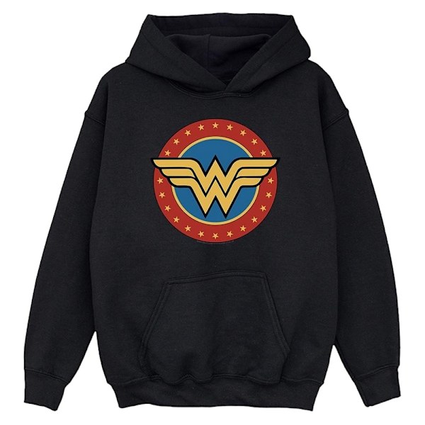 Wonder Woman Girls Logo Hoodie 5-6 år Svart Black 5-6 Years