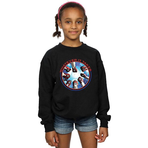 Marvel Girls Avengers Endgame Whatever It Takes Fists Sweatshirt Black 12-13 Years