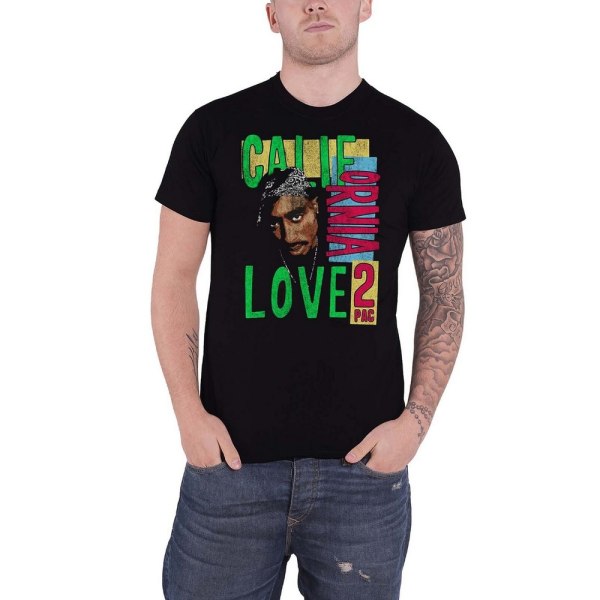 Tupac Shakur Unisex Vuxen California Love T-shirt L Svart Black L