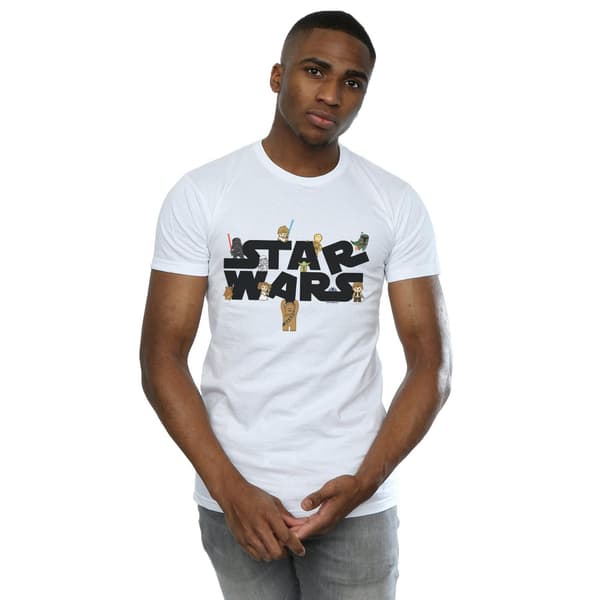 Star Wars Herr Kiddie Logo T-shirt M Vit White M