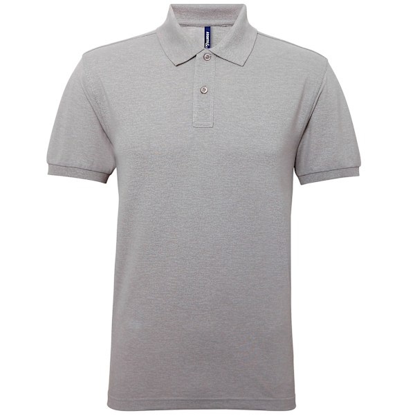 Asquith & Fox Herr Poloshirt mit kurzen Ärmeln und Performance-Mischung für Herren, Größe M Heather Grey M