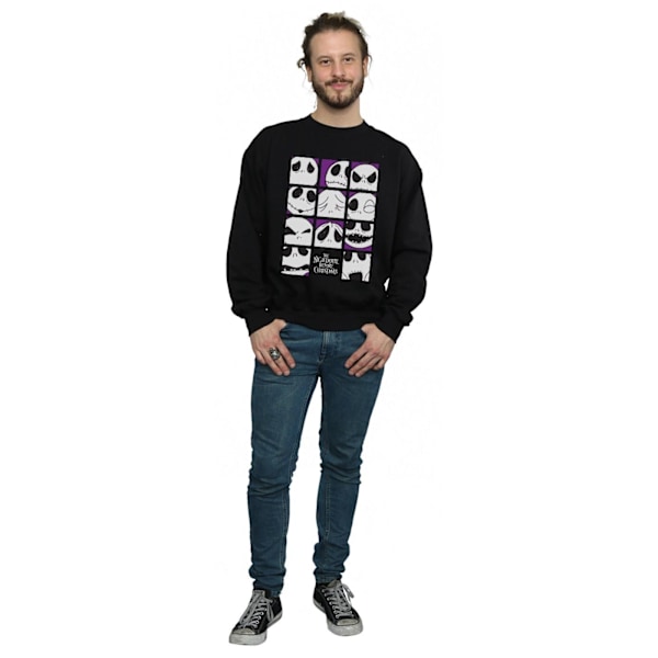 Disney Herr Nightmare Before Christmas Många Ansikten Av Jack Squar Black XL