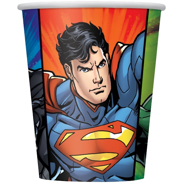 Justice League Pappersmuggar (8-pack) En Storlek Flerfärgad Multicoloured One Size