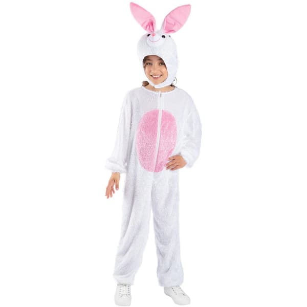 Smiffys Barn Kanin-jumpsuit 4-6 år Vit White 4-6 Years