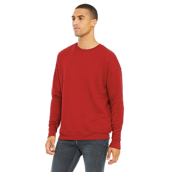 Bella + Canvas Unisex Vuxen Fleece Drop Shoulder Sweatshirt M B Brick Red M
