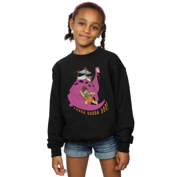 The Flintstones Girls Yabba Dabba Doo Sweatshirt 7-8 år Svart Black 7-8 Years