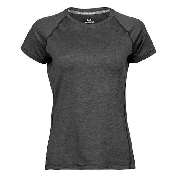 Tee Jays Dam/Kvinnor CoolDry T-Shirt XXL Svart Melange Black Melange XXL