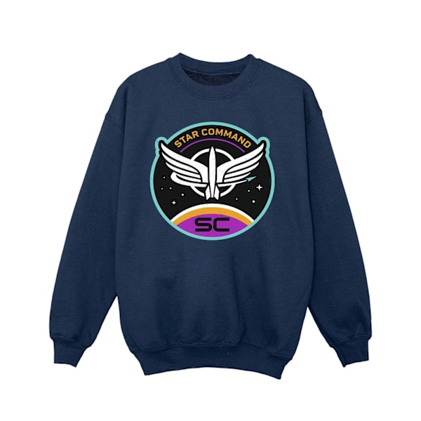 Disney Girls Lightyear Star Command Circle Sweatshirt 12-13 År Navy Blue 12-13 Years