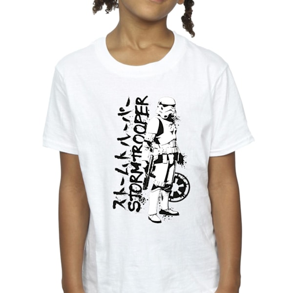 Star Wars Girls Japanese Stormtrooper Bomull T-shirt 5-6 år White 5-6 Years