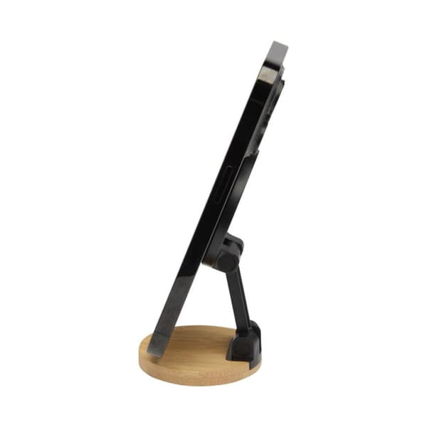 Floso Alcor Mobiltelefonhållare i Återvunnen Plast och Bambu, One Size Solid Black One Size