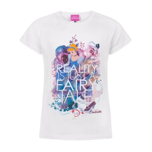 Cinderella Girls Reality Is Just A Fairy Tale T-Shirt 14-15 År White/Blue/Pink 14-15 Years