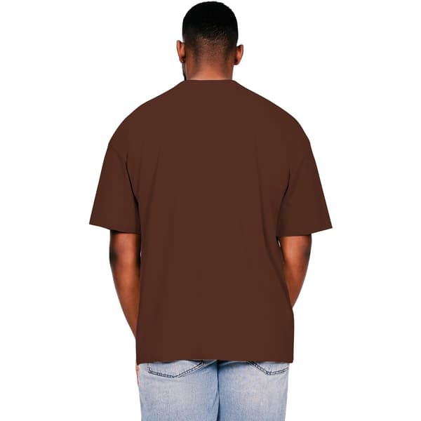 Casual Classics Herr Ringspun Bomull Förlängd Halsringning Oversize Chocolate L
