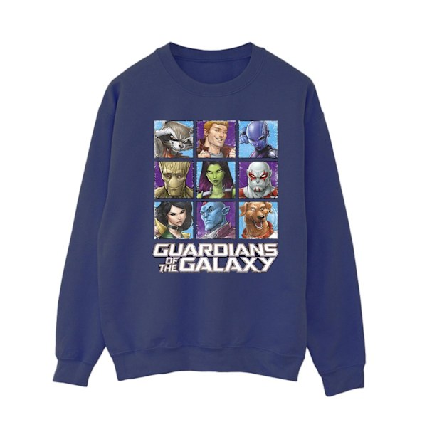 Guardians Of The Galaxy Dam/Damer Karaktär Rutor Sweatshirt Navy Blue M