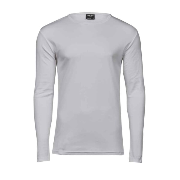 Tee Jays Mens Interlock Långärmad T-shirt 3XL Vit White 3XL