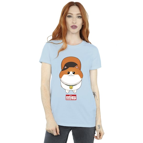 Disney Dam/Kvinnor Big Hero 6 Baymax Kitten Face Bomull Boyfriend T-Shirt L Baby Blue Baby Blue L