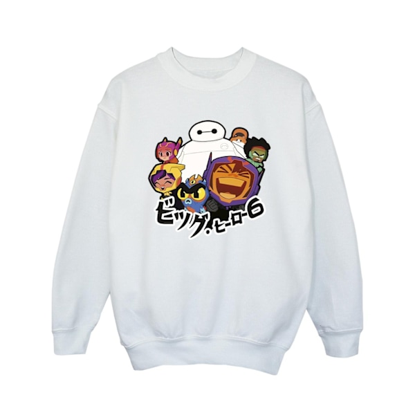 Disney Girls Big Hero 6 Baymax Group Manga Sweatshirt 9-11 År White 9-11 Years