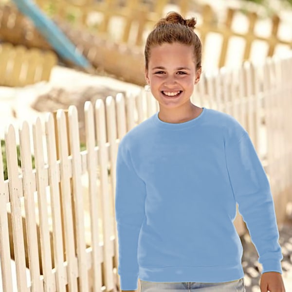 Fruit Of The Loom Kids Unisex Classic 80/20 Set-In Sweatshirt 7 Sky Blue 7-8