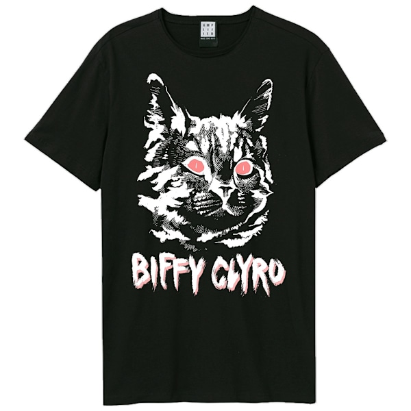 Amplified Unisex Vuxen Svart Katt Biffy Clyro T-shirt L Svart Black L