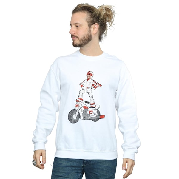 Disney Mens Toy Story 4 Duke Caboom Pose Sweatshirt S Vit White S