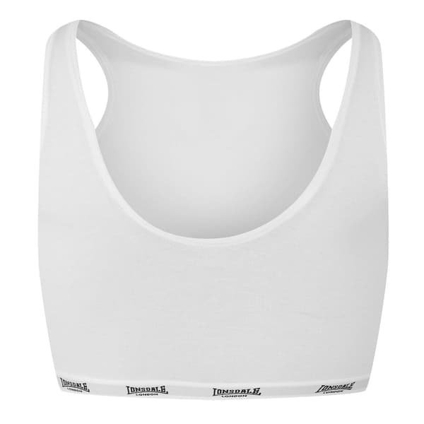 Lonsdale Sport-bh i bomull för dam 30A Vit/Vit White/White 30A