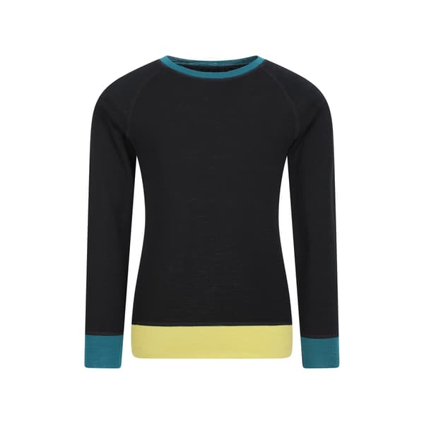 Mountain Warehouse Barn/Barn Färgblock Merino Ull Underställ Black 3-4 Years