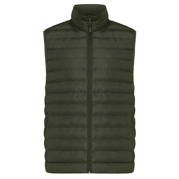 Iqoniq Meru Vadderad Kroppsvärmare för Män i Återvunnen Polyester 3XL Khakigrön Khaki Green 3XL