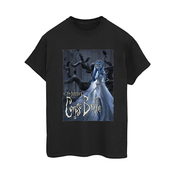 Brudgummens Lik Brudklänning Kvinnor/Dam T-shirt i Bomull Boyfriend Black L