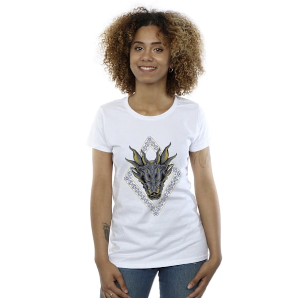 Game Of Thrones: House Of The Dragon Dam/Dam Dragonmönster Bomull T-shirt S Vit White S