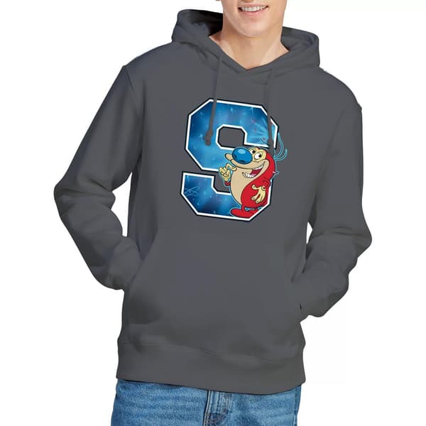 Ren & Stimpy Herr S Is For Stimpy Hoodie S Kolgrå Charcoal S
