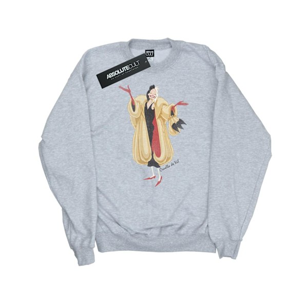 Disney Herr 101 Dalmatiner Klassisk Cruella De Vil Sweatshirt S Sports Grey S