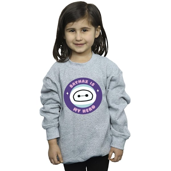 Disney Girls Big Hero 6 Baymax My Hero Pocket Sweatshirt 9-11 år Sports Grey 9-11 Years