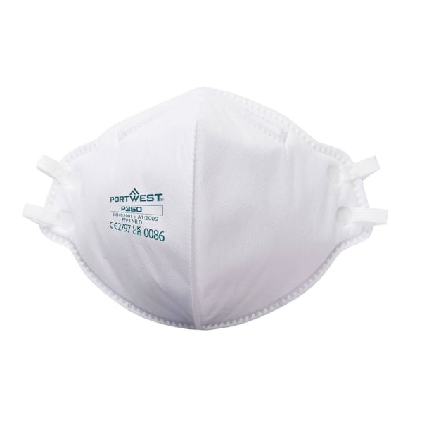Portwest Dolomite P350 Engångs Respiratormask (20-pack) White One Size