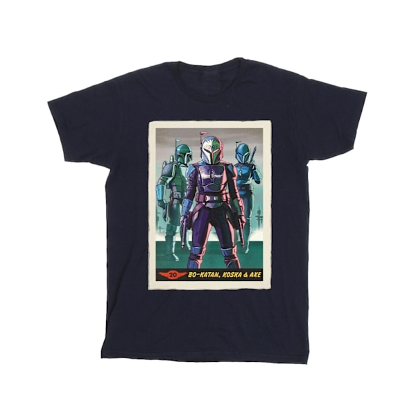 Star Wars Boys The Mandalorian Bo-Katan Koska och Axe T-Shirt 3 Navy Blue 3-4 Years