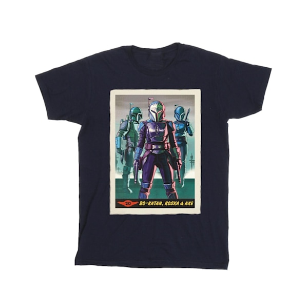 Star Wars Boys The Mandalorian Bo-Katan Koska och Axe T-shirt 7 Navy Blue 7-8 Years