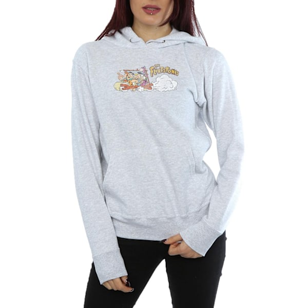 The Flintstones Dam/Dam Familjebil Distressed Hoodie XXL Heather Grey XXL