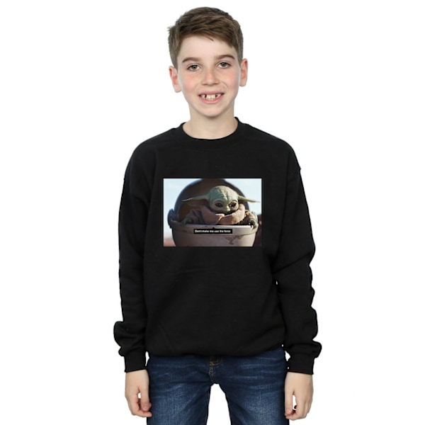 Star Wars Boys The Mandalorian Don´t Make Me Sweatshirt 7-8 År Black 7-8 Years