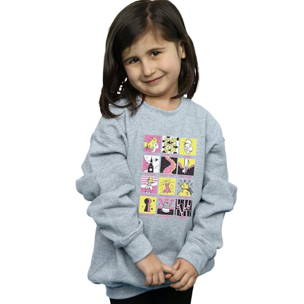 Disney Girls Tinkerbell Squares Sweatshirt 9-11 år Sports Grå Sports Grey 9-11 Years