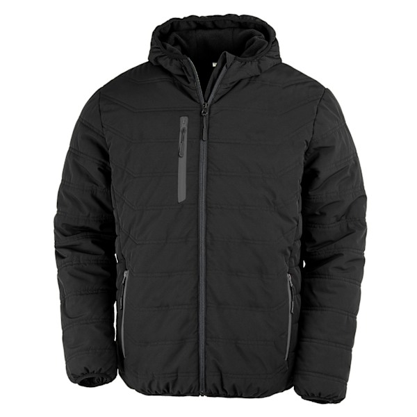 Result Genuine Recycled Mens Compass Padded Jacket M Black Black M