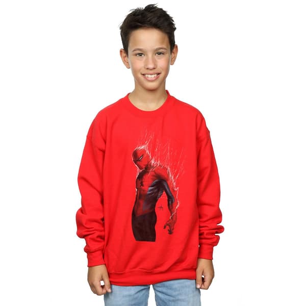 Marvel Pojkar Spider-Man Web Wrap Tröja 5-6 År Röd Red 5-6 Years