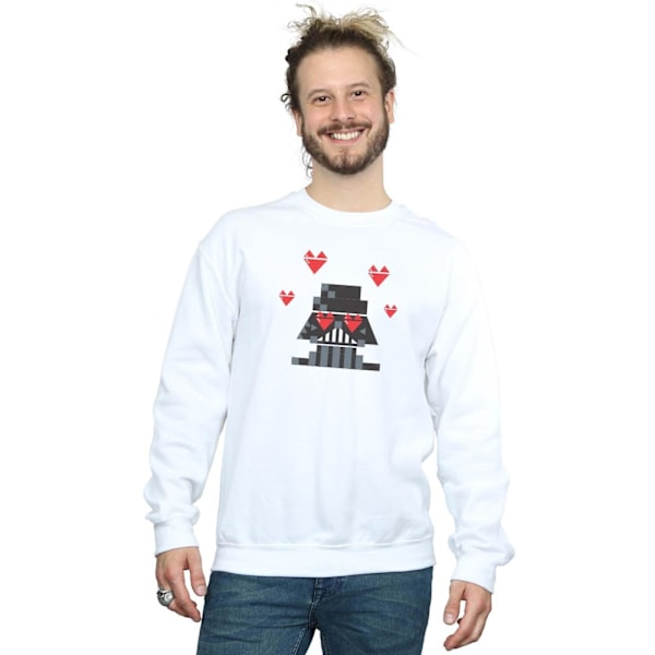 Star Wars Herr Valentines Vader In Love Sweatshirt 4XL Vit White 4XL