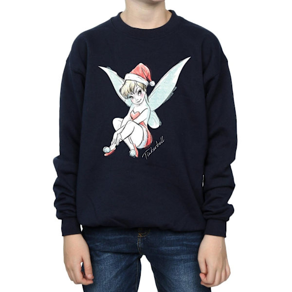 Disney Boys Tinkerbell Jul Fe Sweatshirt 7-8 År Marinblå Navy Blue 7-8 Years